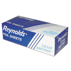 Reynolds Metro Pop-Up Aluminum Foil Sheets, Lighter Gauge, 12 x 10 3/4, Silver, 500/Box