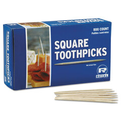 Royal Paper Square Wood Toothpicks, 2.75