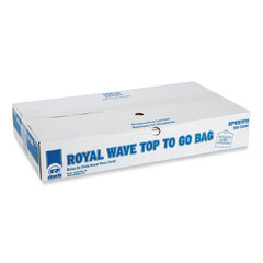 AmerCareRoyal Wave Top To-Go Bags, Take-Out Labeling, Cut-Out Handles, 19