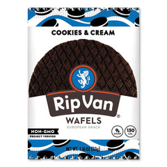 Rip Van Wafels - Single Serve, Cookies and Cream, 1.16 oz Pack, 12/Box