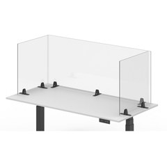 LUXDIVTT-6030C - Luxor - 60 x 30 Clear Acrylic Divider w/ 3 Table Top Clamps