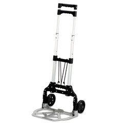Safco Stow and Go Cart, 110 lb Capacity, 15.25 x 16 x 39, Aluminum