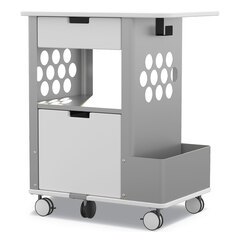 Safco Mobile Storage Cart, Metal, 2 Shelves, 2 Drawers, 1 Bin, 150 lb Capacity, 28