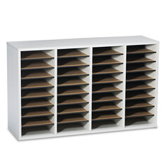 SAF9424GR - Safco® Adjustable Compartment Wood Literature Organizers