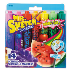  Mr. Sketch Scented Washable Markers, Chisel Tip, Assorted  Colours, 36 Count & Washable Markers, Scented, Chisel, Assorted, 14 Pack :  Office Products