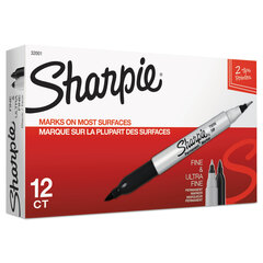SAN32001 - Sharpie® Twin-Tip Permanent Marker, 1 Dozen