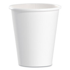 Solo Single-Sided Poly Paper Hot Cups, 6 oz, White, 50/Pack, 20 Packs/Carton