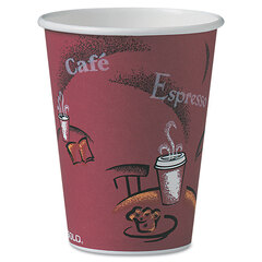 Solo Bistro™ Design Hot Drink Cups, Paper, 12oz, 300/Carton