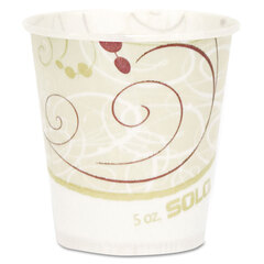 Solo Symphony Design Paper Water Cups, 5 oz, 100/Bag, 30 Bags/Carton
