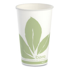 Solo Paper Cold Cup, Bare&reg; Design, 16 oz, 1000/Carton