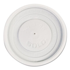 Solo Polystyrene Vented Hot Cup Lids, Fits 4 oz Cups, White, 100/Pack, 10 Packs/Carton