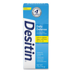 Johnson & Johnson Daily Defense Baby Diaper Rash Cream with Zinc Oxide, 4 oz Tube
