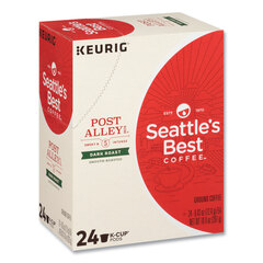 Seattle's Best Post Alley Dark Coffee K-Cup, 24/Box, 4/Carton