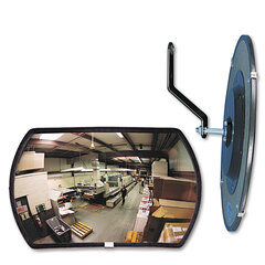 See All 160 degree Convex Security Mirror, Round Rectangular, 18