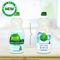 Seventh Generation Natural Dishwashing Liquid, Free and Clear, 19 oz Bottle