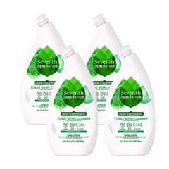 Seventh Generation Toilet Bowl Cleaner, Fresh Mint Scent, 24 oz Bottle, 4/Carton