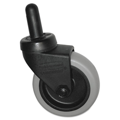 SGSFG7570L20000 - Replacement Swivel Bayonet Casters, 3 Wheel, Thermoplastic Rubber, Black