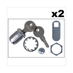 Rubbermaid Commercial Replacement Lock and Keys for Cleaning Carts, Silver