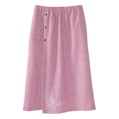 SLVSV015-SV2004-L - Silverts - Senior Womens Open Back Adaptive Skirt Dusty Pink