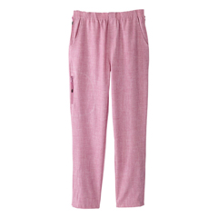 SLVSV040-SV2004-M - Silverts - Senior Womens Side Zip Adaptive Linen Pant Dusty Pink