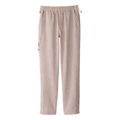 SLVSV040-SV2005-2XL - Silverts - Senior Womens Side Zip Adaptive Linen Pant Khaki