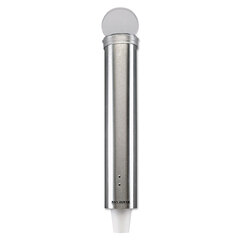 San Jamar Small Pull-Type Water Cup Dispenser, Stainless Steel