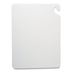 San Jamar Cut-N-Carry Color Cutting Board, Plastic, 20w x 15d x 1/2h, White