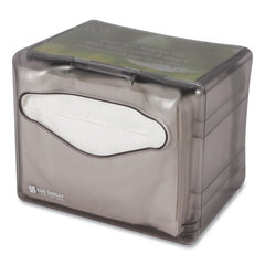 San Jamar Venue Napkin Dispenser w/Advertising Inset, 6-1/2x6-1/8x6-8/9, Cap: 200, Black