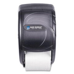 San Jamar Duett Standard Bath Tissue Dispenser, Oceans, 7.5 x 7 x 12.75, Transparent Black Pearl