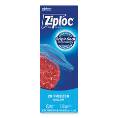 SC Johnson Professional Zipper Freezer Bags, 1 gal, 2.7 mil, 9.6