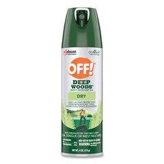 SC Johnson Professional Deep Woods Dry Insect Repellent, 4 oz Aerosol Spray, Neutral, 12/Carton
