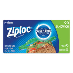 SC Johnson Professional Resealable Sandwich Bags, 1.2 mil, 6.5