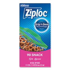 SC Johnson Professional Seal Top Snack Bags, 10 oz, 6.5