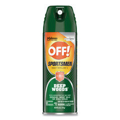 SC Johnson Professional Deep Woods Sportsmen Insect Repellent, 6 oz Aerosol Spray, 12/Carton