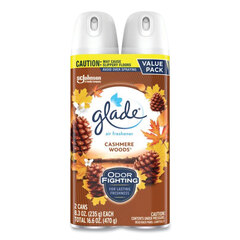 SC Johnson Professional Air Freshener, Cashmere Woods, 8.3 oz Aerosol Spray, 3/Carton
