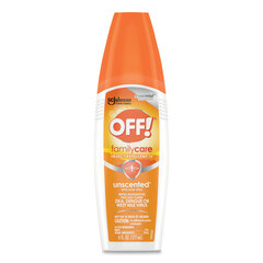 SC Johnson Professional FamilyCare Unscented Spray Insect Repellent, 6 oz Spray Bottle, 12/Carton