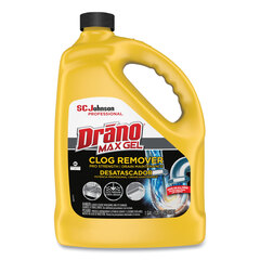 SC Johnson Professional Max Gel Clog Remover, Bleach Scent, 128 oz Bottle, 4/Carton