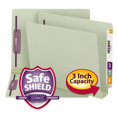 SMD34725 - Smead® End Tab Expansion Recycled Pressboard File Folders w/SafeSHIELD™ Coated Fasteners