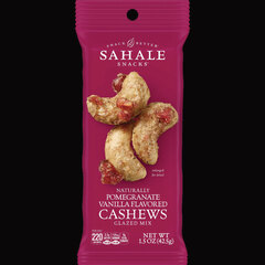 J.M. Smucker Co. Pomegranate Vanilla Glazed Mix Cashews, 1.5 oz Bag, 18/Carton