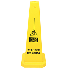 SPS23816 - Impact - Four-Sided Wet Floor Sign, CAUTION, English/Spanish
