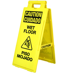 SPS24106 - Impact - 2x4™ Wet Floor Sign, CAUTION, Spanish/English