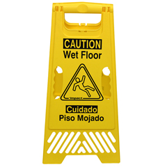 SPS9152BH - Impact - Wet Floor Sign with Handles and Base Vents, CAUTION, English/Spanish