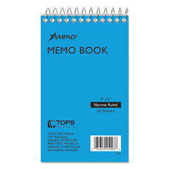 TOP25093 - Ampad® Memo Book, Assorted Colors