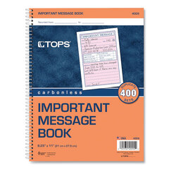 TOP4009 - TOPS® Telephone Message Book with Fax/Mobile Section