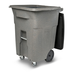 TOTACC96-54689 - Toter - 96 Gal. Graystone Trash Can with Wheels and Lid (2 caster wheels 2 stationary wheels)