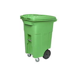 TOTACG64-00LIM - Toter - 64 Gal. Lime Green Organics Trash Can with Wheels and Lid (2 caster wheels 2 stationary wheels)