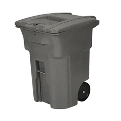 TOTCDA96-11256 - Toter - 96 Gal. Graystone Document Trash Can with Wheels and Hasp Lock