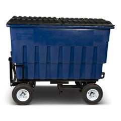 TOTFLA20-10227 - Toter - 2 Cubic Yard 1000 lbs. Capacity Rapid Speed Towable Mobile Truck with Attached Lid - Blue