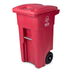 BettyMills: 32 Gal. Red Hazardous Waste Trash Can with Wheels and Lid ...