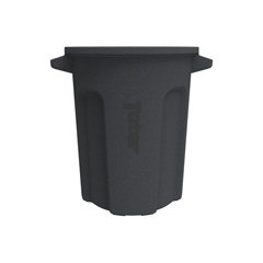 TOTRND20-B0149 - Toter - 20 Gal. Round Trash Can with Lift Handle - Dark Gray Granite